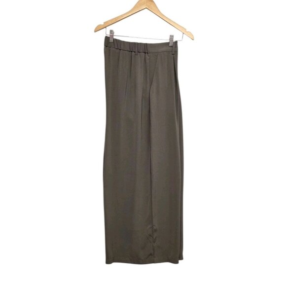 Tronjori Womens XL Taupe Wide Leg  Palazzo Pants Pleated Boho Lagenlook Casual - Picture 4 of 8